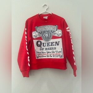 BRAND NEW • QUEEN OF SPARKLES • QOS • QUEEN OF BEERS SWEATSHIRT • SIZE XS